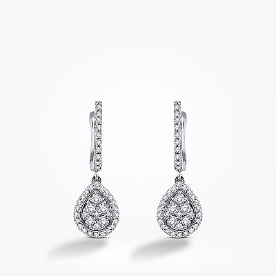 0.73 Karat Pırlanta Damla Küpe - Baroni Diamond (1)