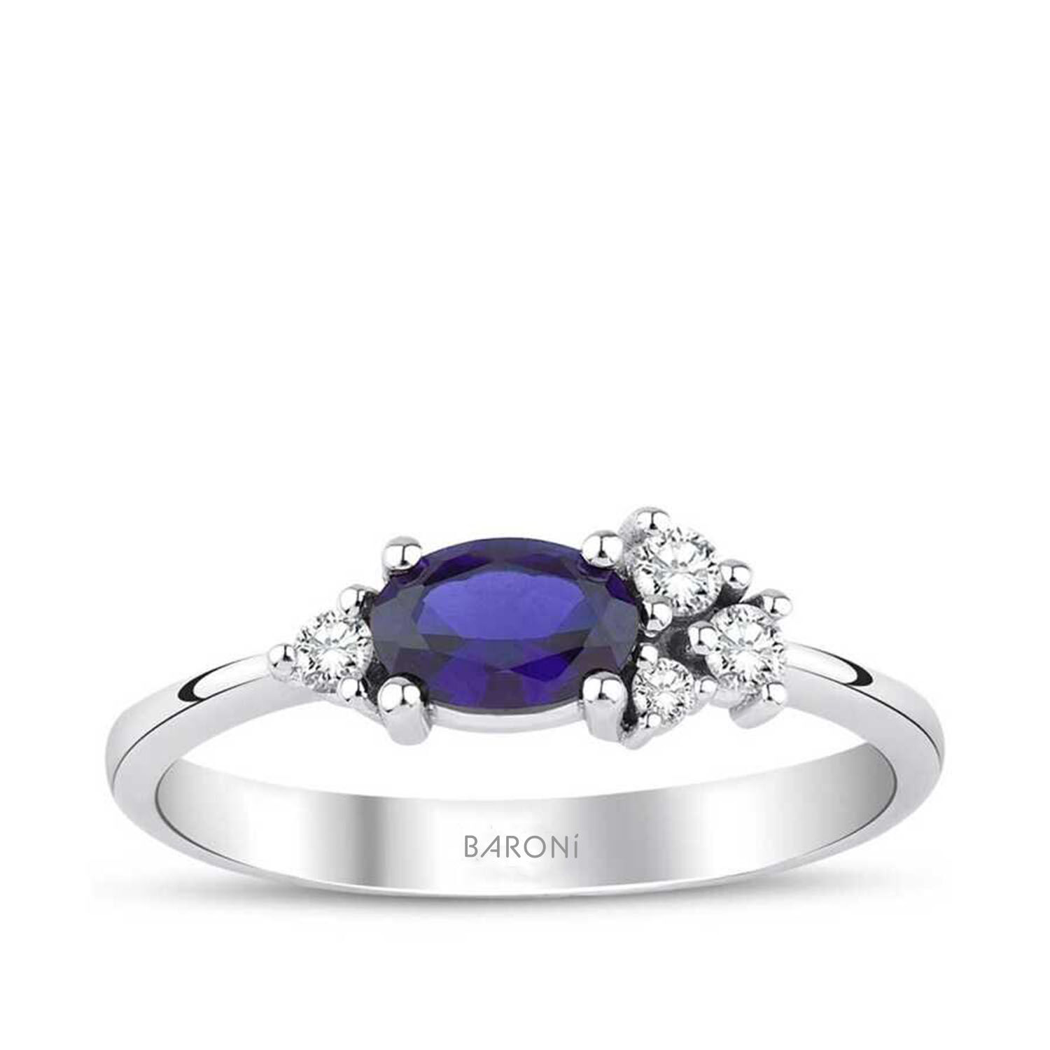 0.73 Karat Pırlanta Safir Yüzük - Baroni Diamond