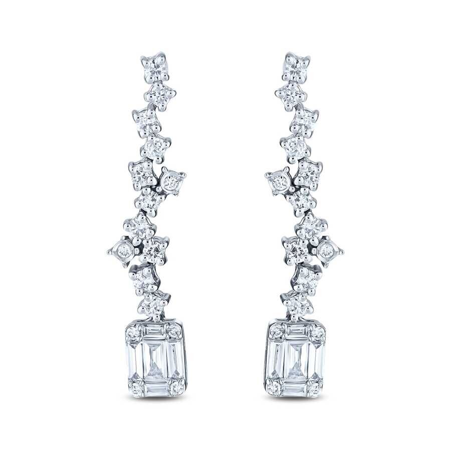0.74 Karat Pırlanta Baget Küpe - Baroni Diamond