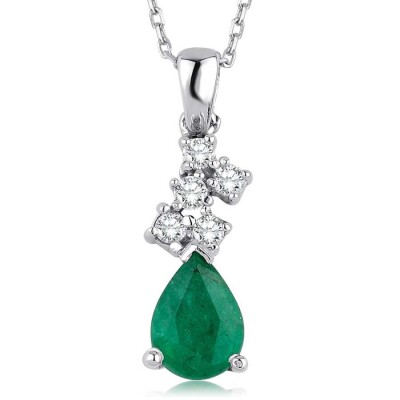 0.74 Karat Pırlanta Zümrüt Kolye - Baroni Diamond (1)
