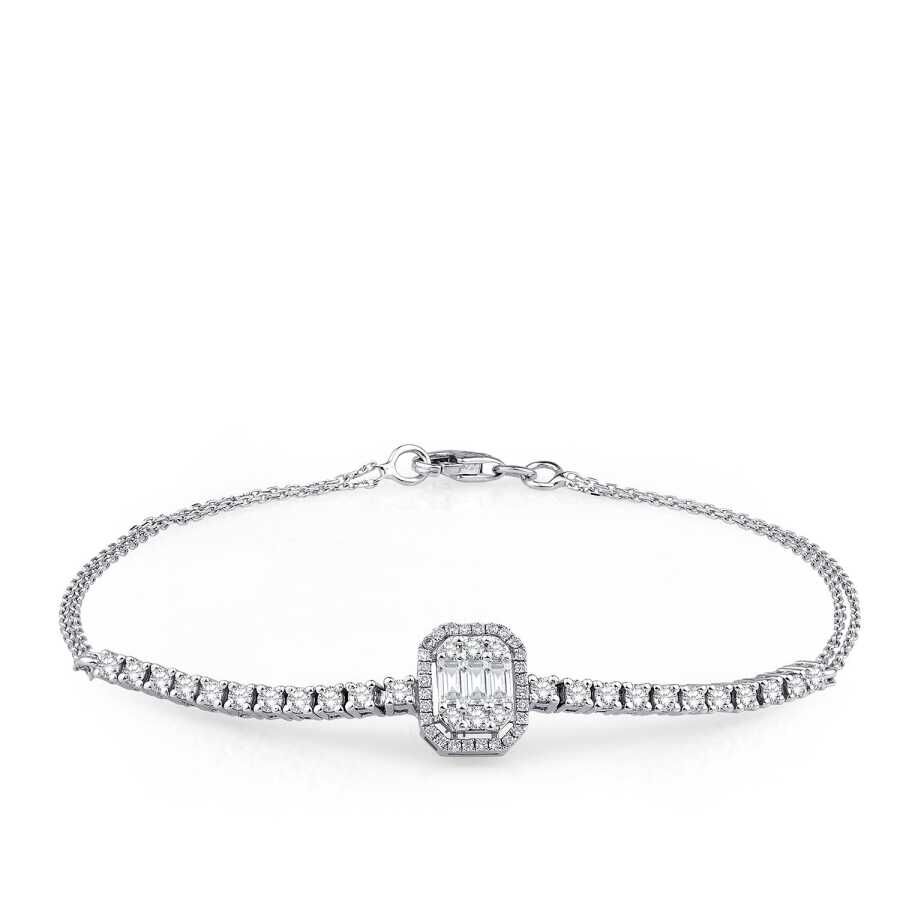 0.75 Karat Pırlanta Baget Bileklik - Baroni Diamond