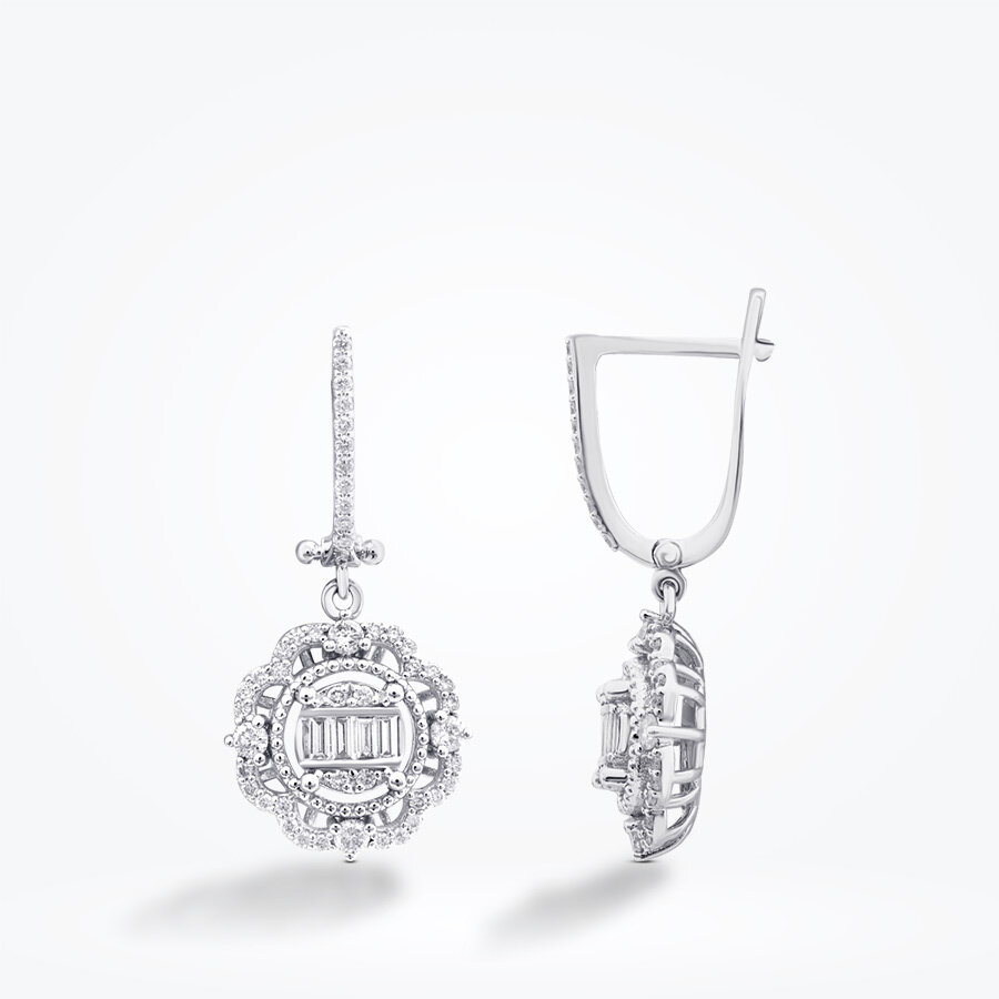 0.75 Karat Pırlanta Baget Küpe - Baroni Diamond