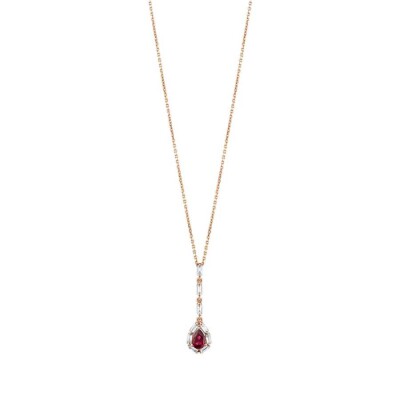 0.75 Karat Pırlanta Baget Yakut Kolye - Baroni Diamond (1)