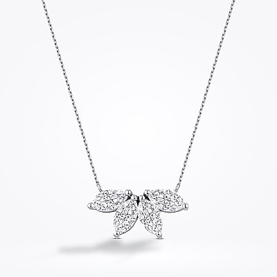 0.75 Karat Pırlanta Lotus Kolye - 2