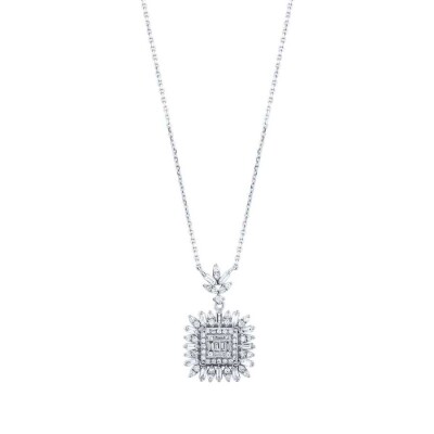 0.76 Karat Pırlanta Baget Kolye - Baroni Diamond (1)