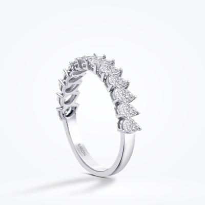 0.76 Karat Pırlanta Damla Yarımtur Yüzük - Baroni Diamond (1)