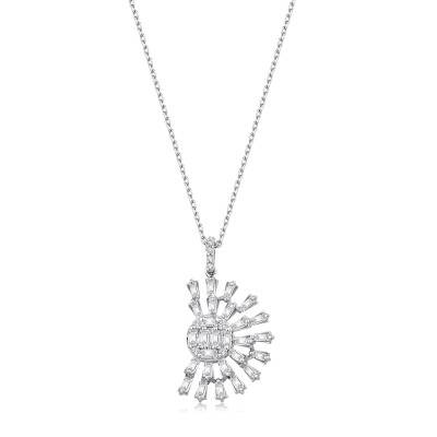 0.76 Karat Pırlanta Baget Kolye - Baroni Diamond