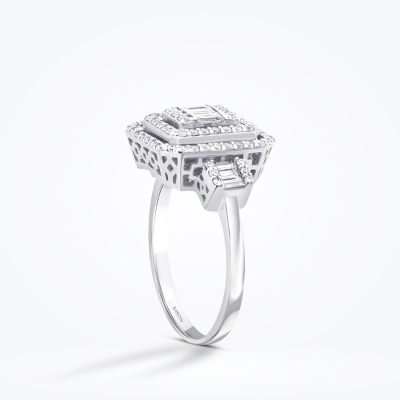 0.77 Karat Pırlanta Baget Yüzük - Baroni Diamond (1)