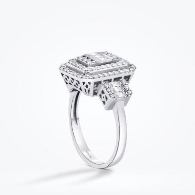 0.77 Karat Pırlanta Baget Yüzük - Baroni Diamond (1)