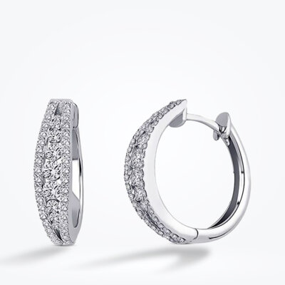 0.77 Karat Pırlanta Halka Küpe - Baroni Diamond