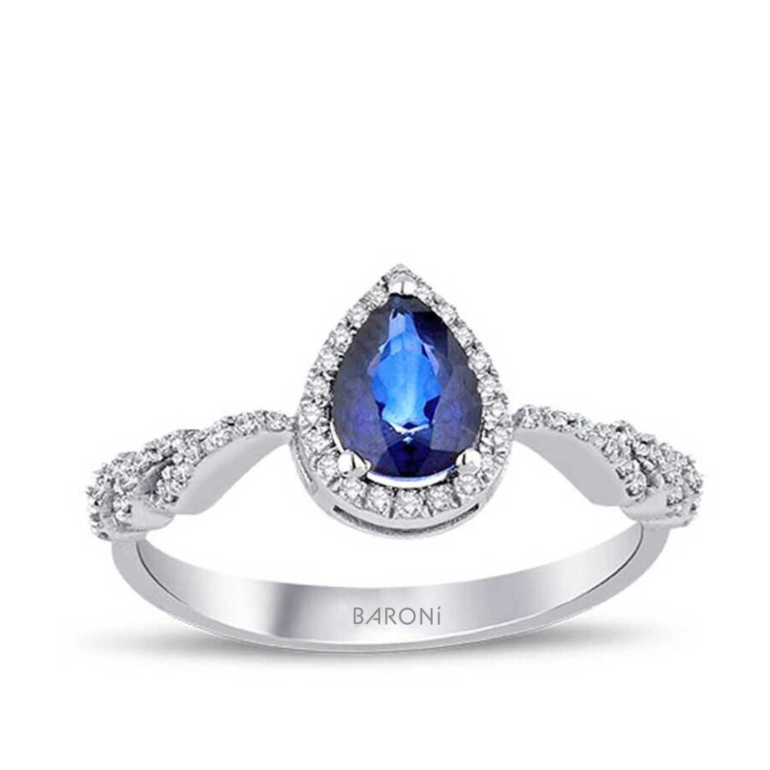 0.83 Karat Pırlanta Safir Yüzük - Baroni Diamond