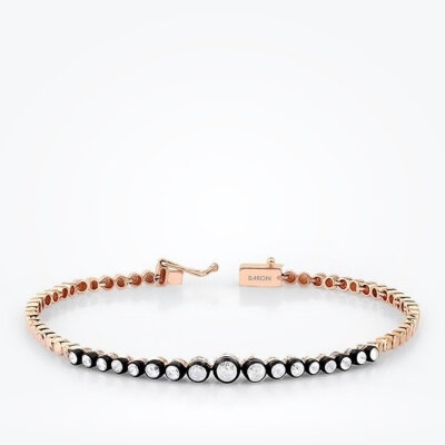 0.79 Karat Elmas Bileklik - 1