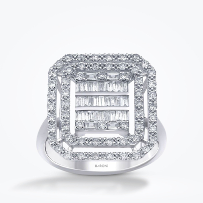 0.79 Karat Pırlanta Baget Yüzük - Baroni Diamond