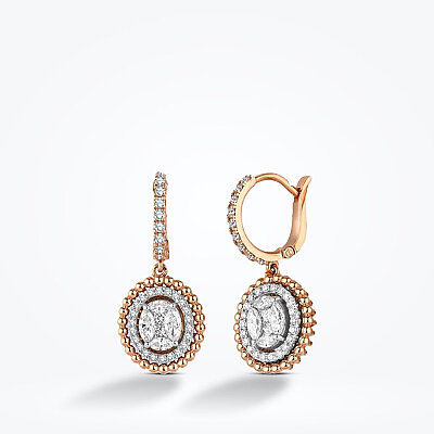 0.79 Karat Pırlanta Trend Küpe - 1