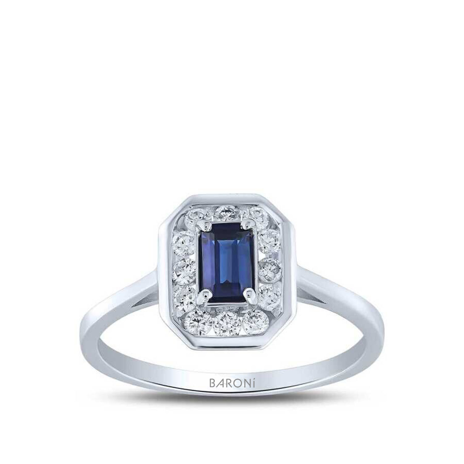 0.79 Karat Pırlanta Safir Yüzük - Baroni Diamond