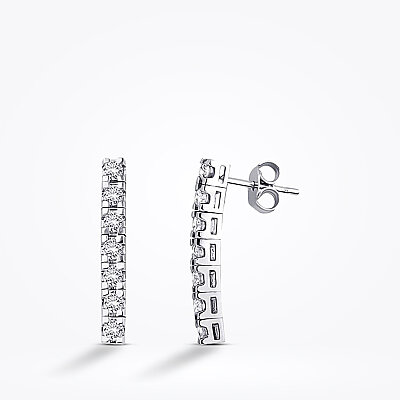 0.79 Karat Pırlanta Trend Küpe - 1