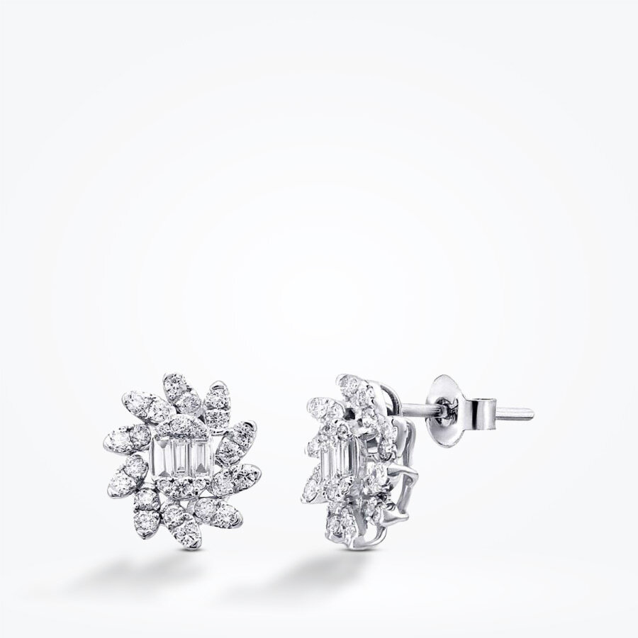 0.80 Karat Pırlanta Baget Küpe - Baroni Diamond