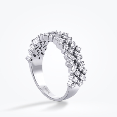 0.80 Karat Pırlanta Baget Yarımtur Yüzük - Baroni Diamond (1)