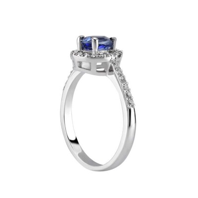 0.80 Karat Pırlanta Damla Safir Yüzük - 2