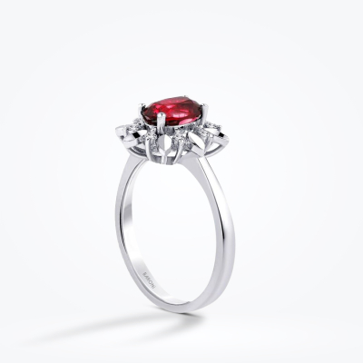 0.80 Karat Pırlanta Yakut Yüzük - Baroni Diamond (1)