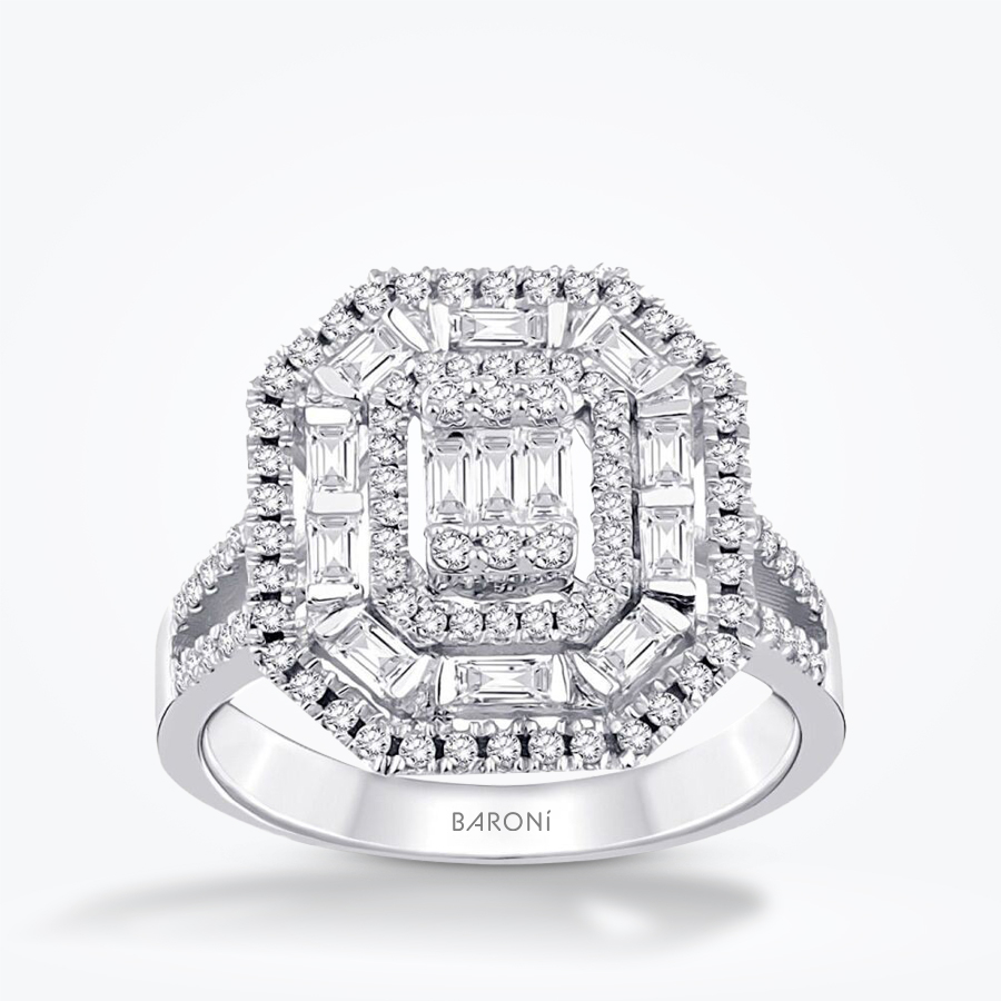 0.82 Karat Pırlanta Baget Yüzük - Baroni Diamond