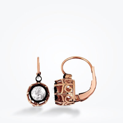 0.83 Karat Elmas Küpe - 1