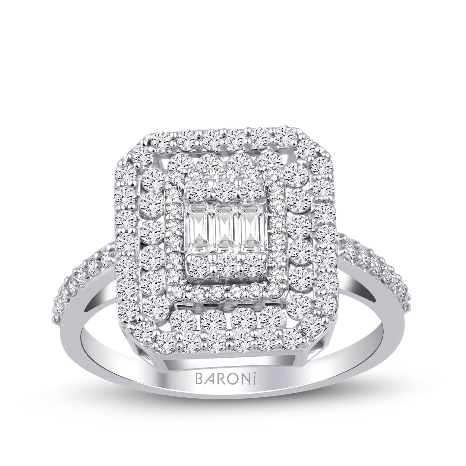 0.83 Karat Pırlanta Baget Yüzük - Baroni Diamond