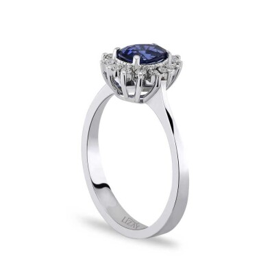 0.83 Karat Pırlanta Damla Safir Yüzük - Baroni Diamond (1)