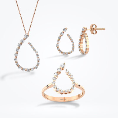 0.83 Karat Pırlanta Rose Set 