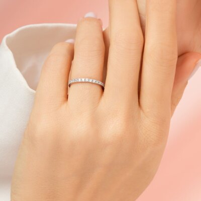 0.83 Karat Pırlanta Tamtur Yüzük - 3