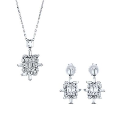 0.84 Karat Pırlanta Baget Set - 2