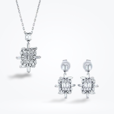 0.84 Karat Pırlanta Baget Set - 1