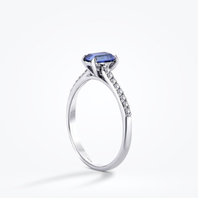 0.84 Karat Pırlanta Safir Yüzük - Baroni Diamond (1)