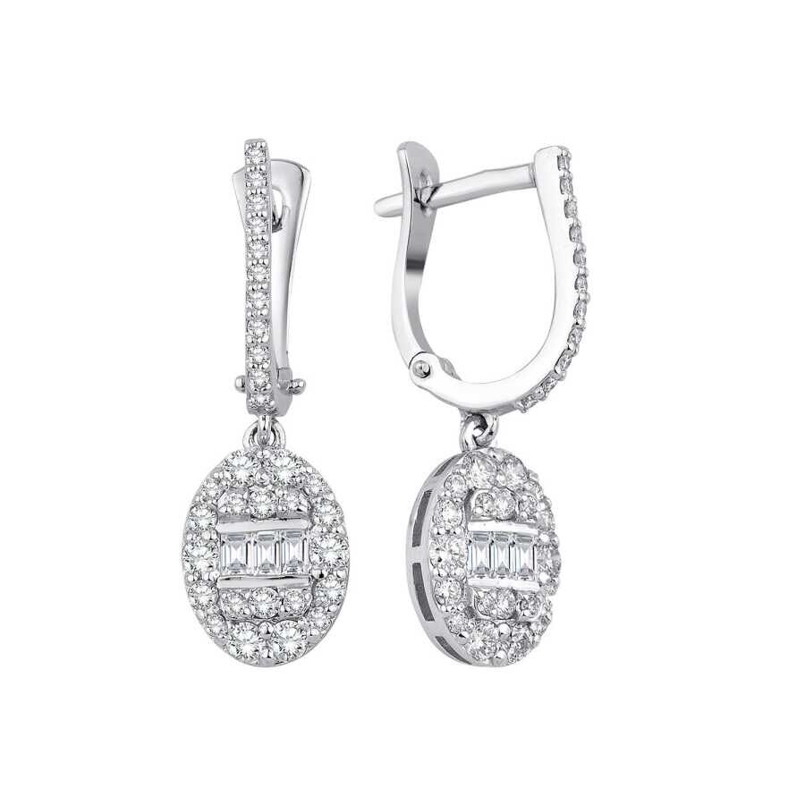 0.85 Karat Pırlanta Baget Küpe - Baroni Diamond