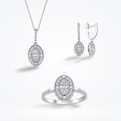 0.87 Karat Pırlanta Baget Set 