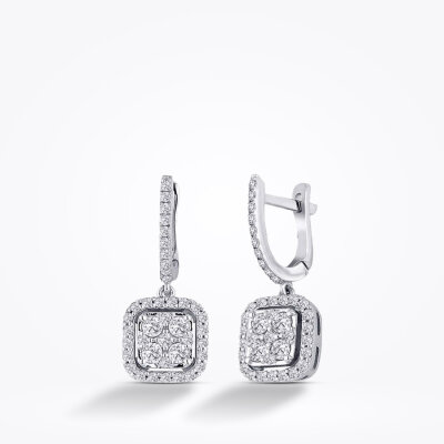 0.87 Karat Pırlanta Küpe 