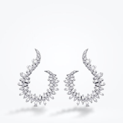 0.88 Karat Pırlanta Baget Küpe - Baroni Diamond (1)