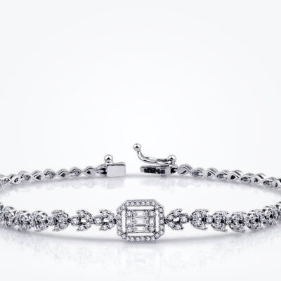 0.90 Karat Pırlanta Baget Bileklik - Baroni Diamond (1)