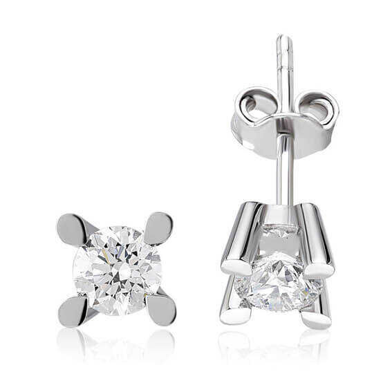 0.90 Karat Pırlanta Tektaş Küpe - Baroni Diamond