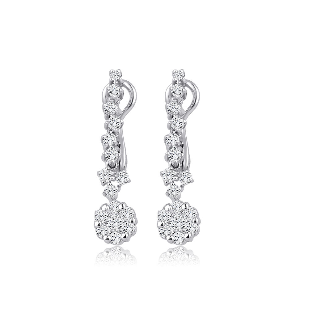 0.90 Karat Pırlanta Trend Küpe - Baroni Diamond