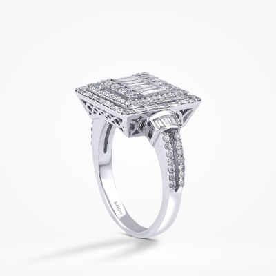 0.91 Karat Pırlanta Baget Yüzük - Baroni Diamond (1)
