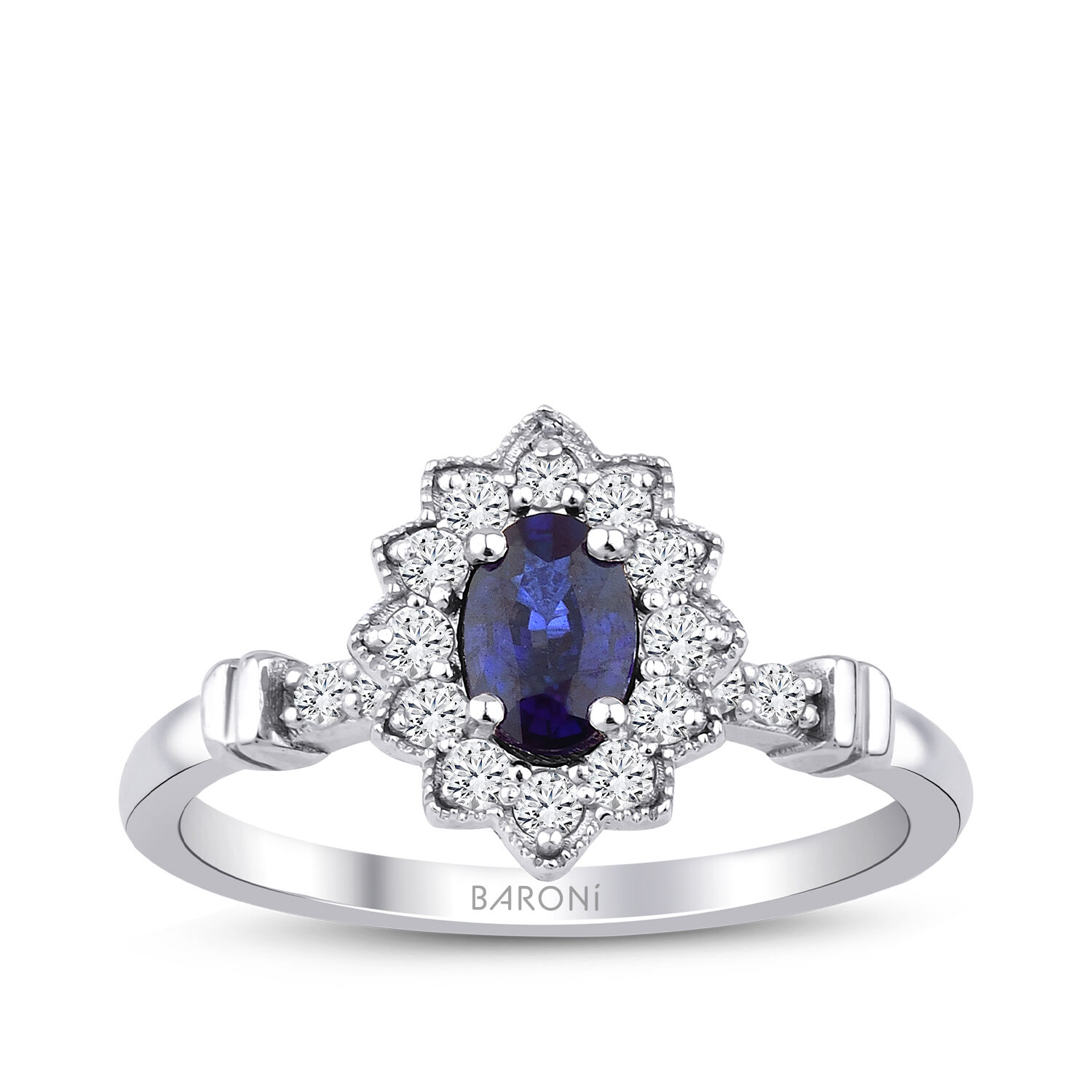 0.91 Karat Pırlanta Safir Yüzük - Baroni Diamond