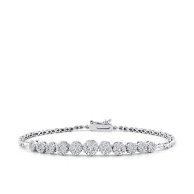 0.92 Karat Pırlanta Çiçek Bileklik - 1