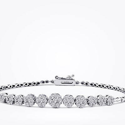 0.92 Karat Pırlanta Çiçek Bileklik - Baroni Diamond (1)