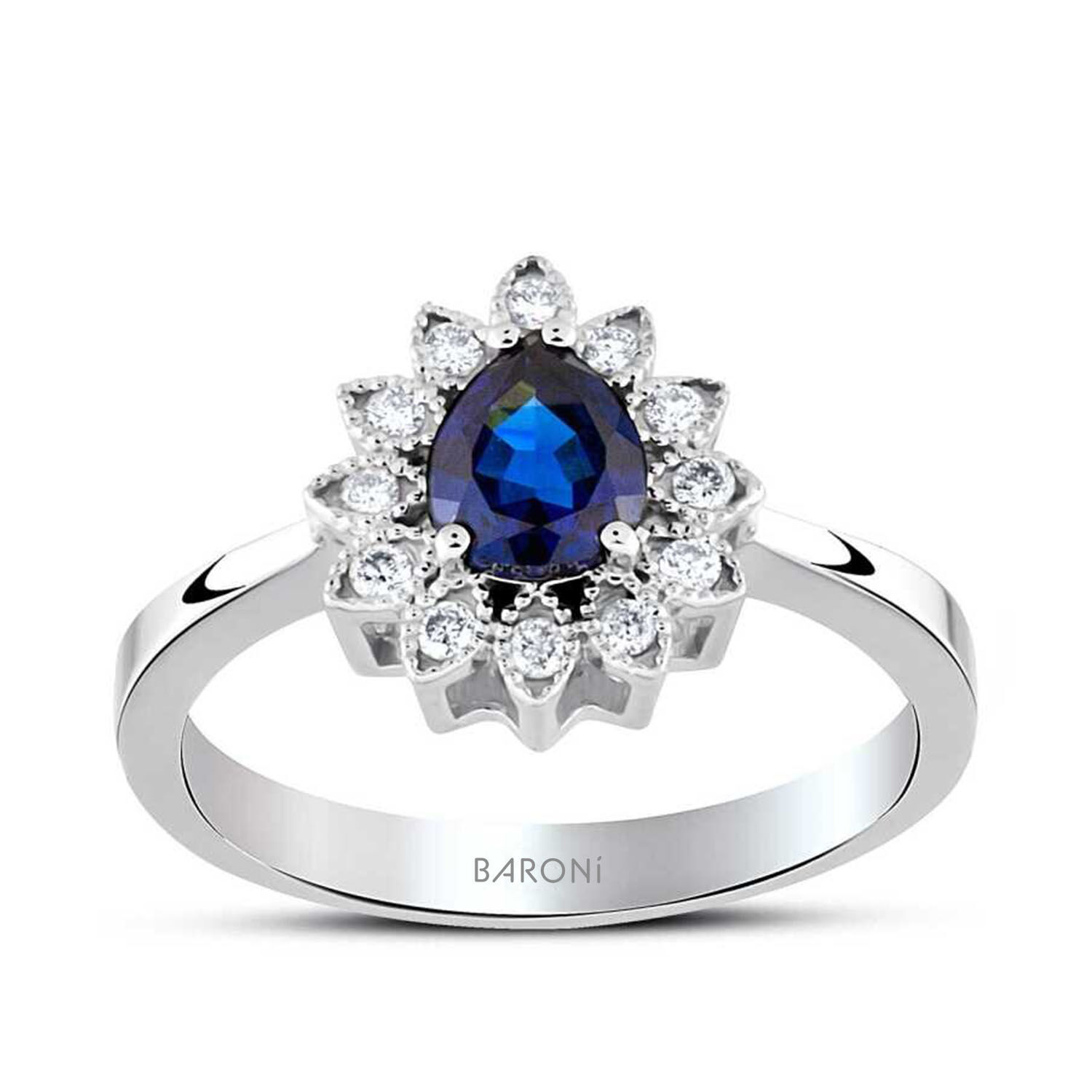 0.92 Karat Pırlanta Safir Yüzük - Baroni Diamond