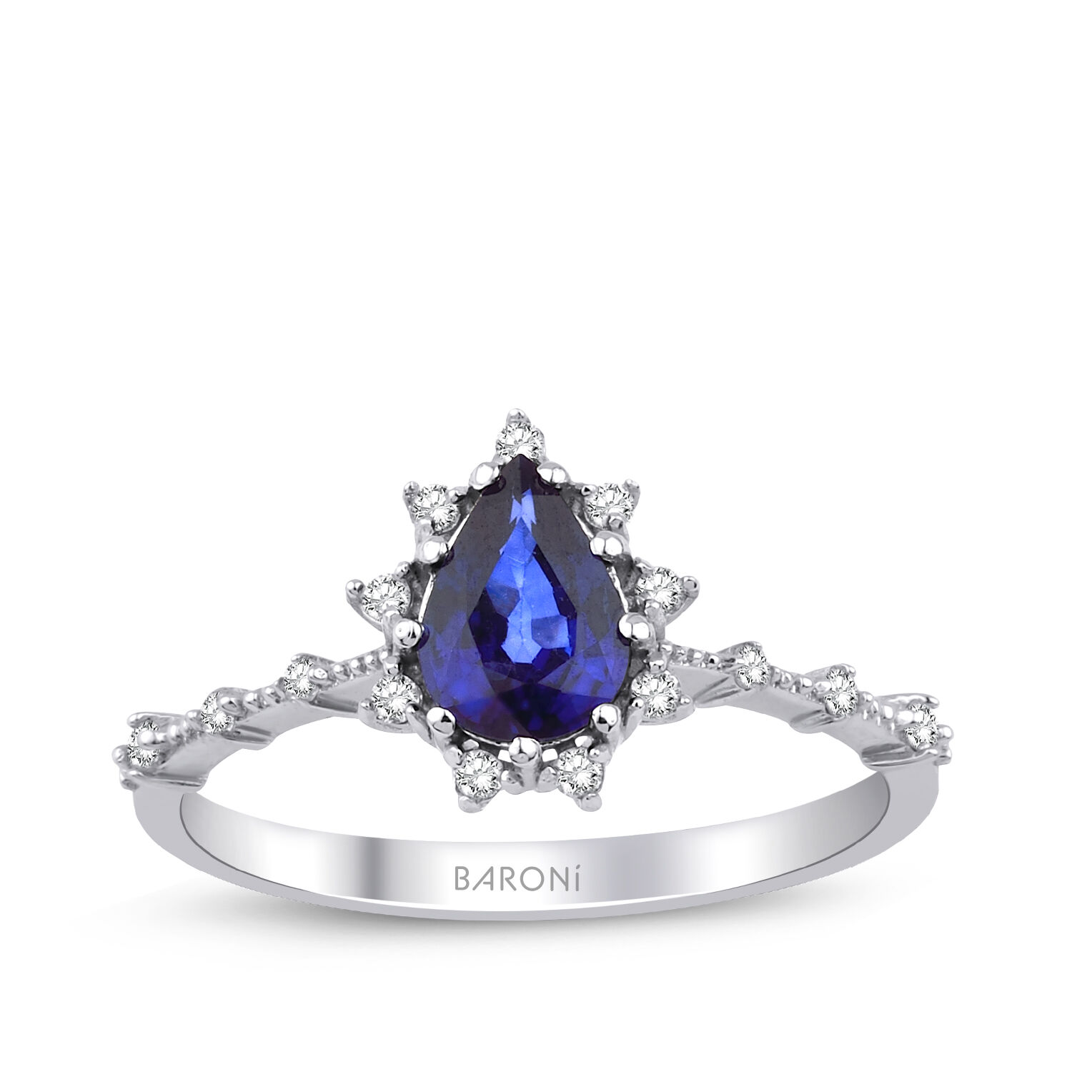 0.92 Karat Pırlanta Safir Yüzük - Baroni Diamond