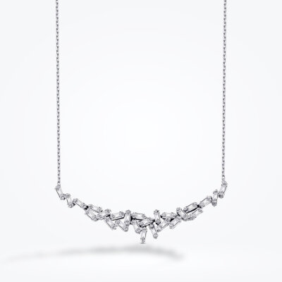 0.93 Karat Pırlanta Baget Kolye - Baroni Diamond (1)