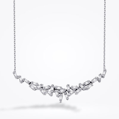 0.93 Karat Pırlanta Baget Kolye - 1