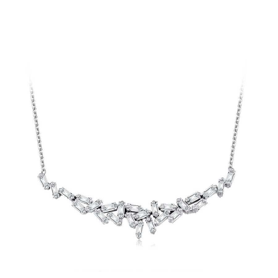 0.93 Karat Pırlanta Baget Kolye - Baroni Diamond