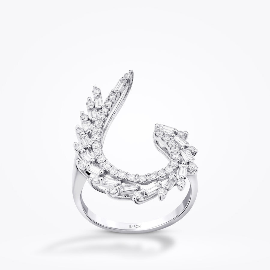 0.93 Karat Pırlanta Baget Yüzük - Baroni Diamond